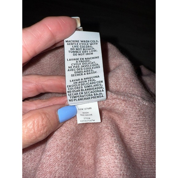 Pink Dusty Rose V Neck Button Front Cardigan Sweater Women XXL Celebrity - Picture 11 of 13